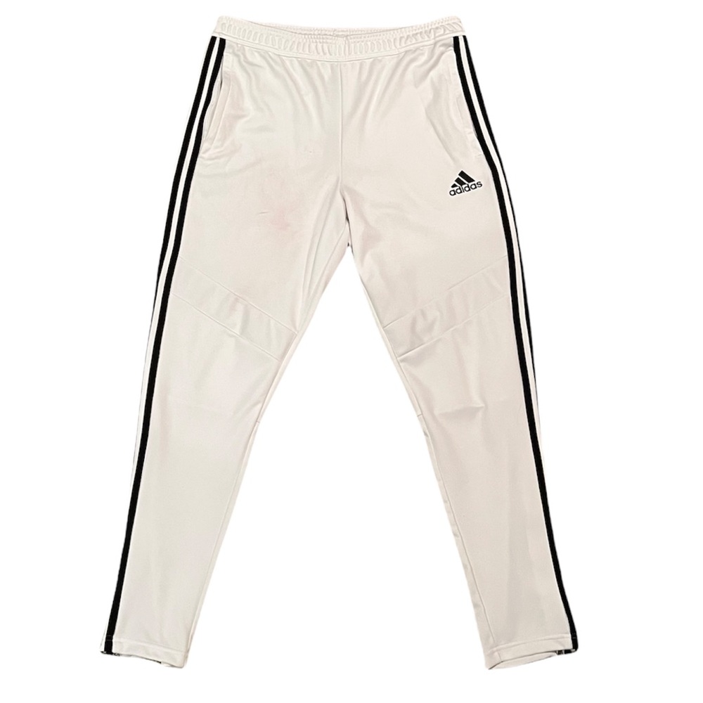 Men’s White Adidas Athletic Sweatpants